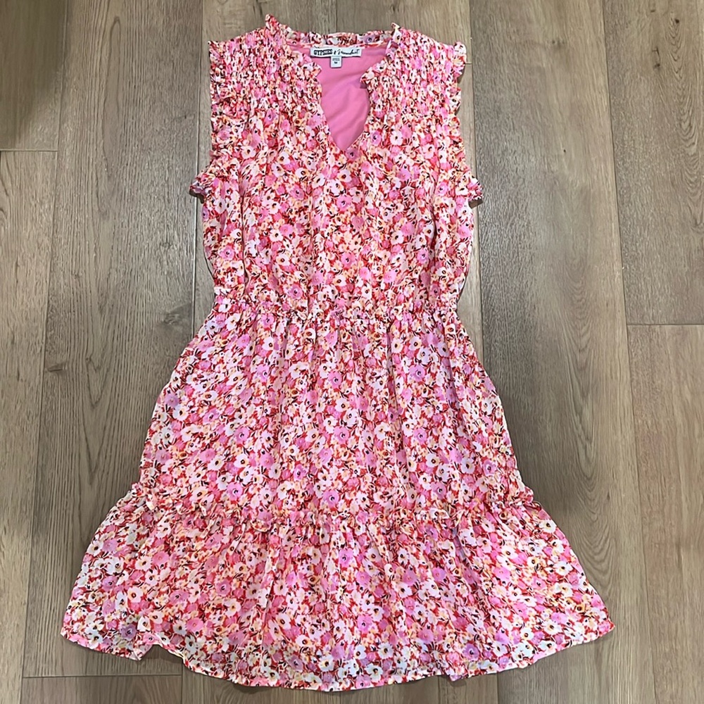 Medium pink floral dress